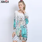 Свитер женский шерстяной, с принтом, с рукавами летучая мышь