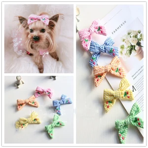 ПЭТ плед вишневая бабочка шпилька одно слово лягушка заколка для груминга Собаки Заколка для волос