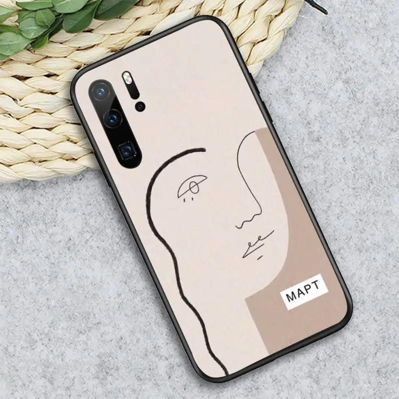 

Art Retro Abstract Geometry Phone Case For Huawei honor Mate P 10 20 30 40 i 9 8 pro x Lite smart 2019 nova 5t