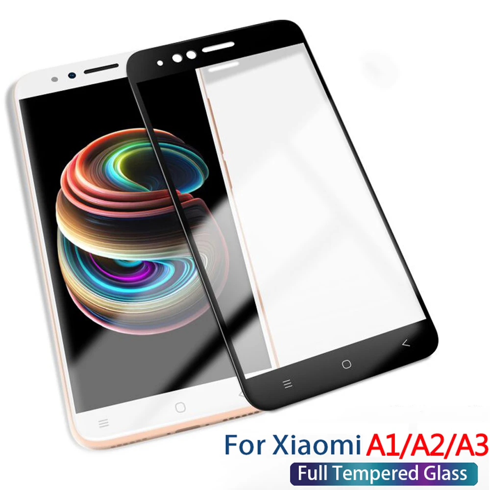 Закаленное стекло 9D с полным покрытием для xiaomi mi A2 lite A3 защита экрана телефона