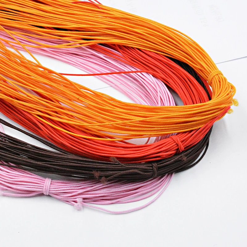 Новый 0 8 мм выбор 12 Цвета эластичный веревка шнур Шнур бисер для изготовления