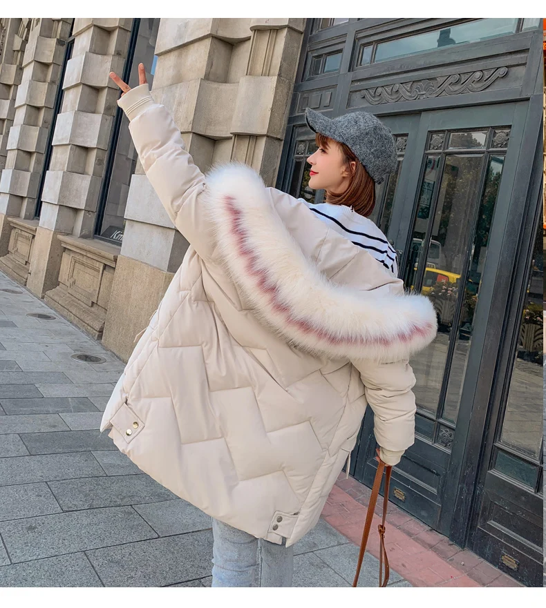 

Coat Jacket Hooded Winter Jacket Women Parkas Nice New Women Jacket Fur Collar Outerwear Female Plus Size Winter Coats