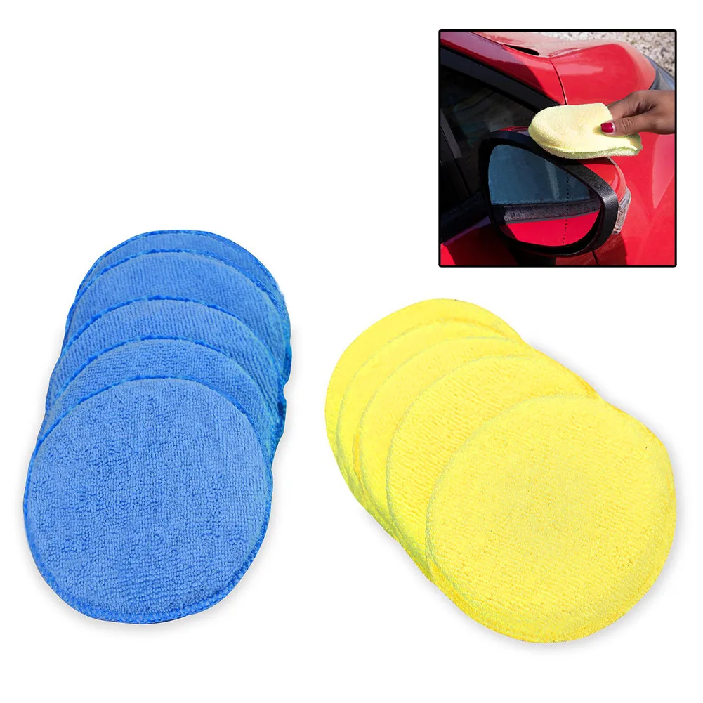 

Car Sponge Parts Accessories Replacement Waxing 10 PCS Applicator Pads