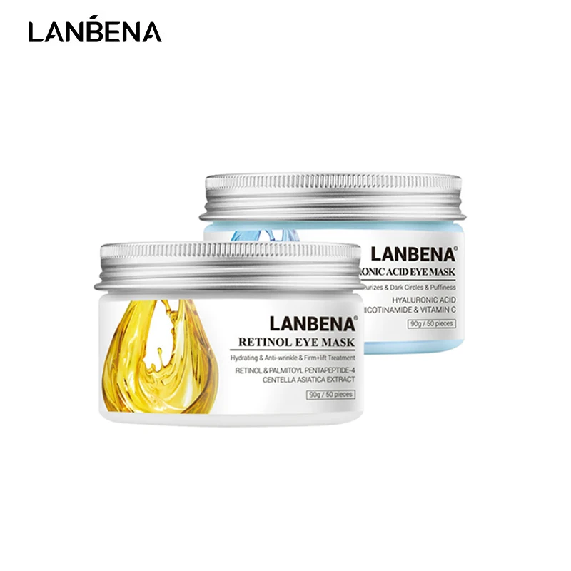 

LANBENA Retinol Eye Mask Hyaluronic Acid Eye Patches Serum Reduces Dark Circles Bags Eye Lines Repair Nourish Firming Skin Care