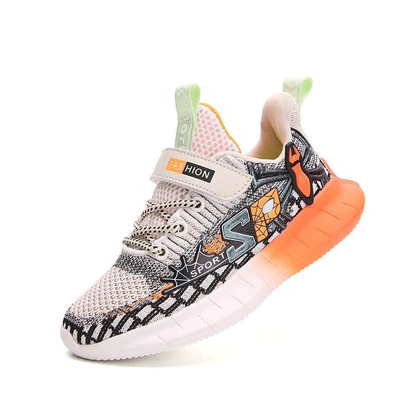 Новый костюм Человек паук для детей беговые кроссовки мальчиков легкие дышащие