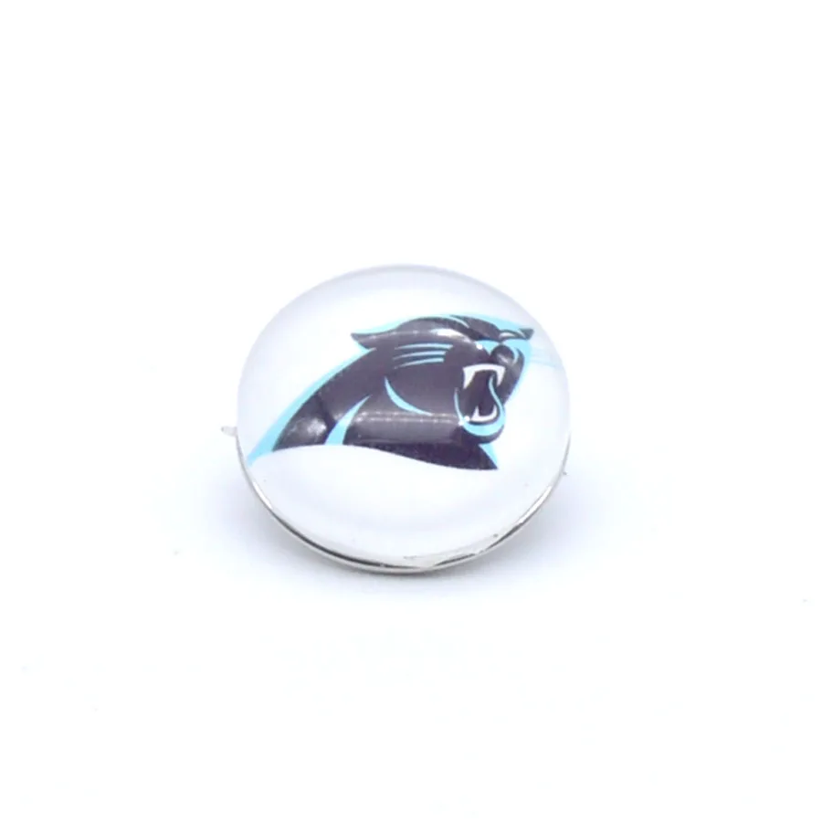 Стеклянная КНОПКА 18 мм 12 Carolina Panther очаровательный имбирный браслет для женщин и