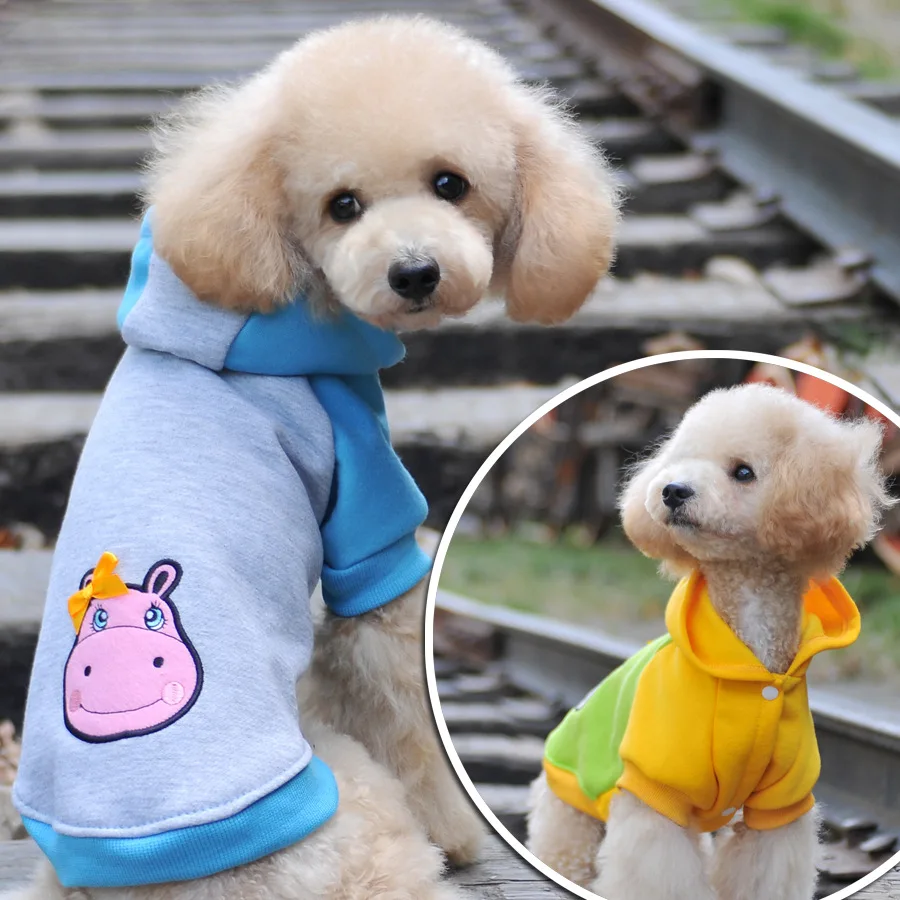 

Embroidered baby hippo clothing pet clothing dog clothes winter pet supplies