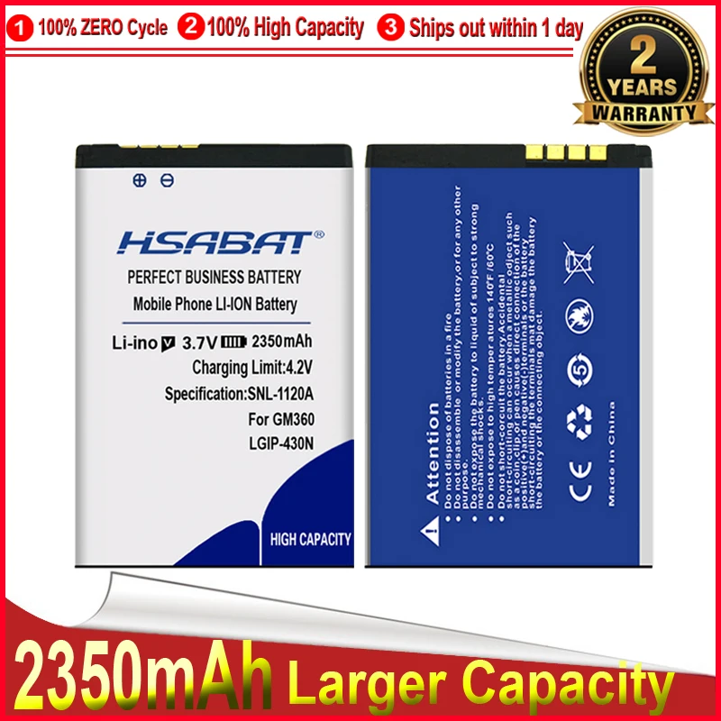 Аккумулятор HSABAT на 2350 мА · ч для LG Cookie T310 LX290 LX370 LN240 T310i T320 GS290 GW300 C300 GM360 идеальная