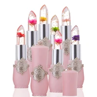 hot makeup long lasting moisturizer crystal jelly temperature color changing flower lipstick lip balm