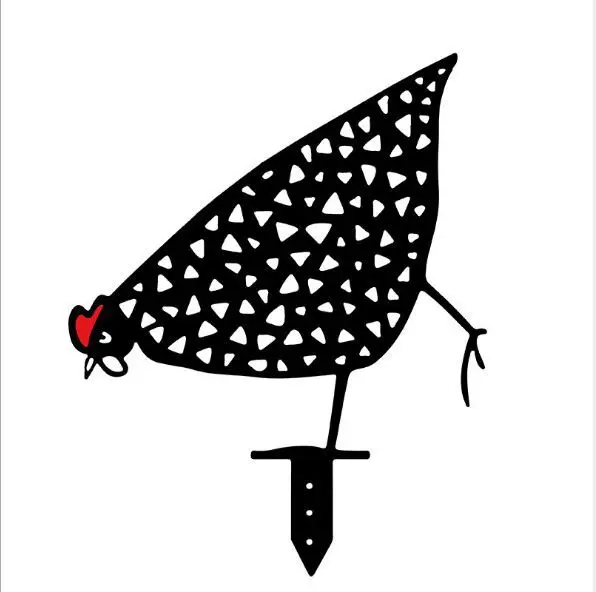 

Acrylic Chicken for Gardening Lawn Decoration Garden Card