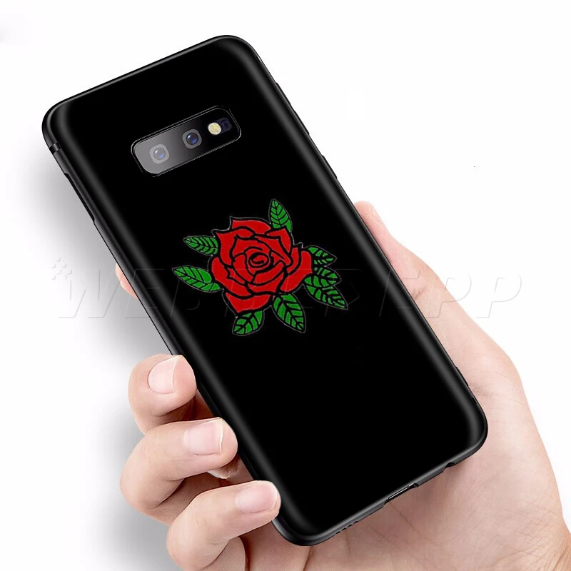 Webbedepp черный эстетичный розовый чехол для Samsung Galaxy A3 A5 A6 Plus A7 A8 A9 J6 M20 A10S A20S A30S A40S
