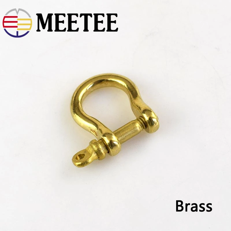 4 шт. Meetee 25*8 мм латунная нержавеющая сталь с бантом D кольцевая скоба кольцо в виде