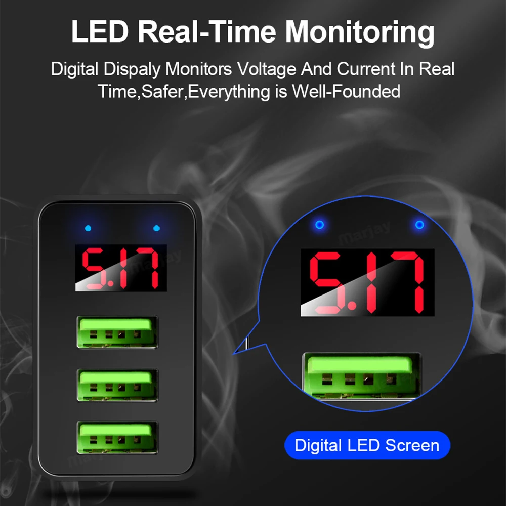 3-портовый USB-разъем для зарядки коммерческий дорожный домашний настенный