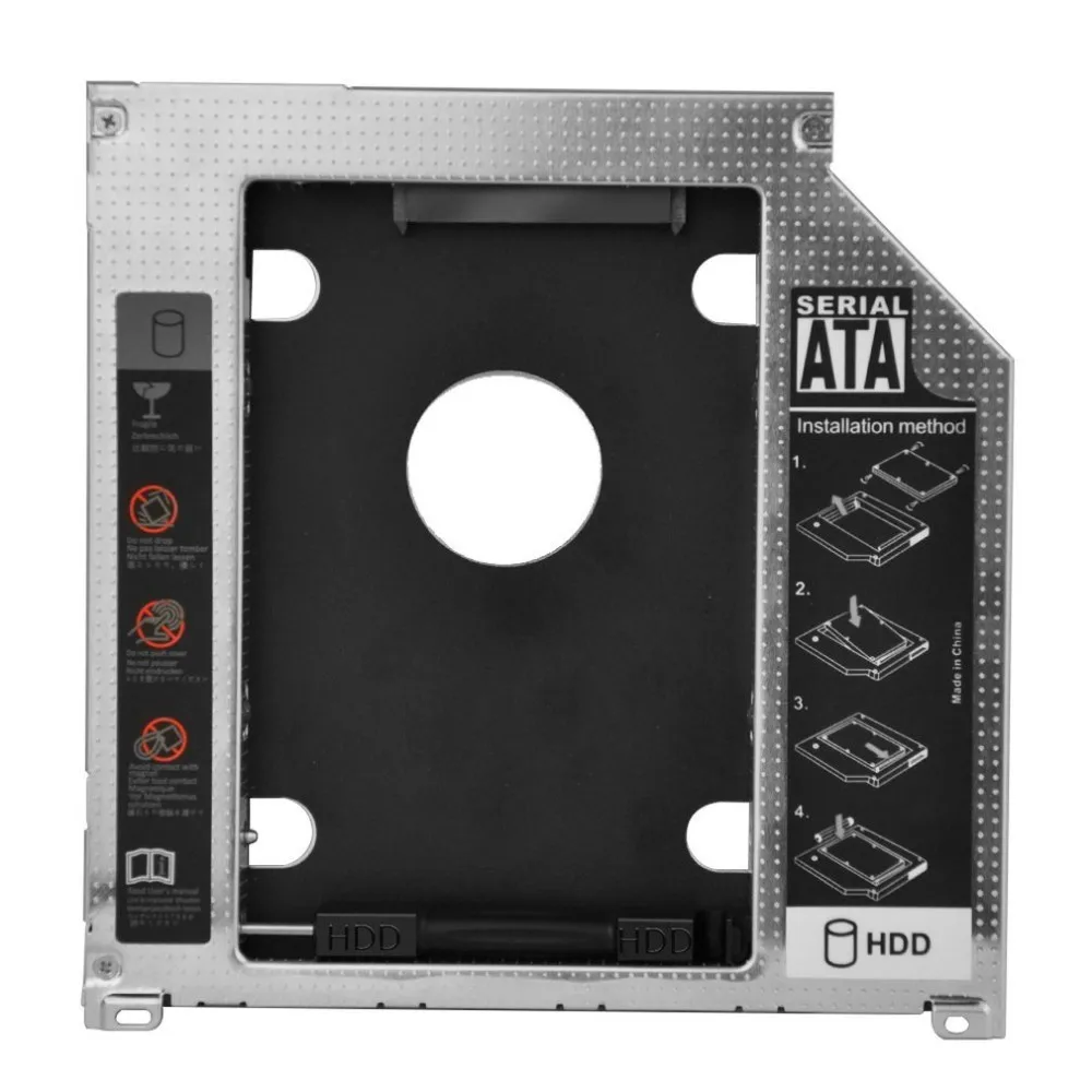 2.5" 9.5mm SATA 2nd HDD SSD Hard Drive Caddy Adapter For MacBook Pro Unibody A1278 A1286 A1297 CD ROM Optical Bay |