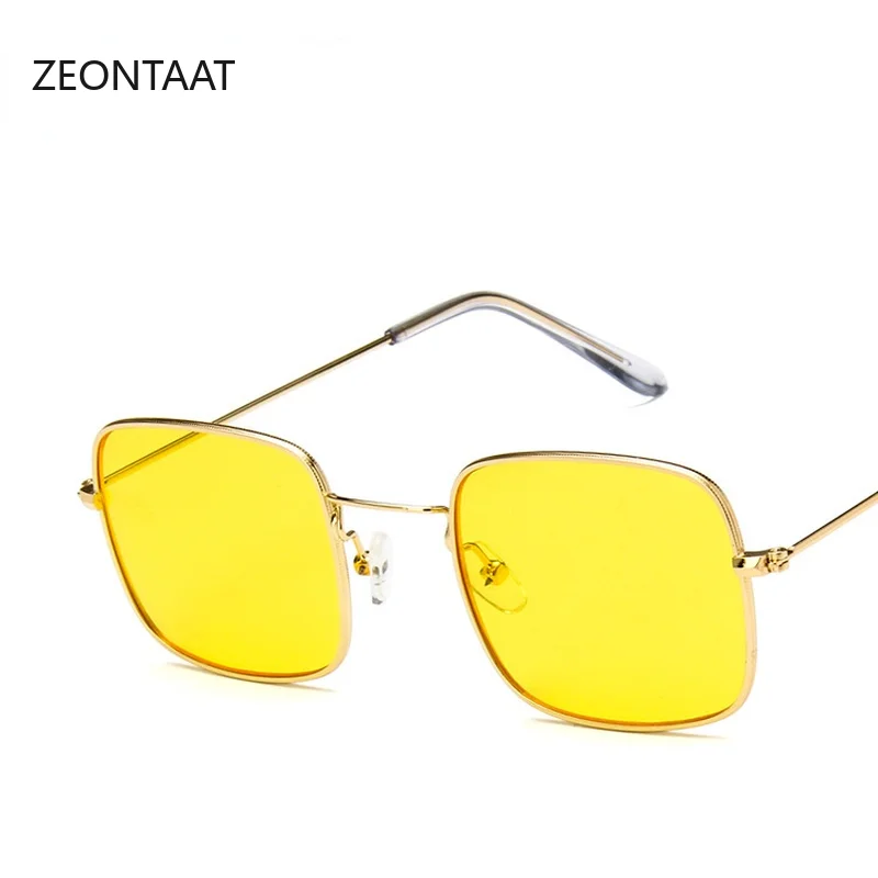 

Retro Square Sunglasses Women Classic Vintage Yellow Sun Glasses Ladies Eyeglasses Black Glasses for Men Lunette De Soleil Femme