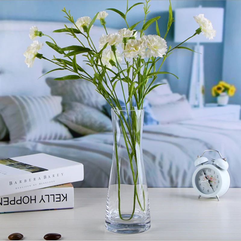 Креативная прозрачная стеклянная ваза с высокой талией украшение для дома