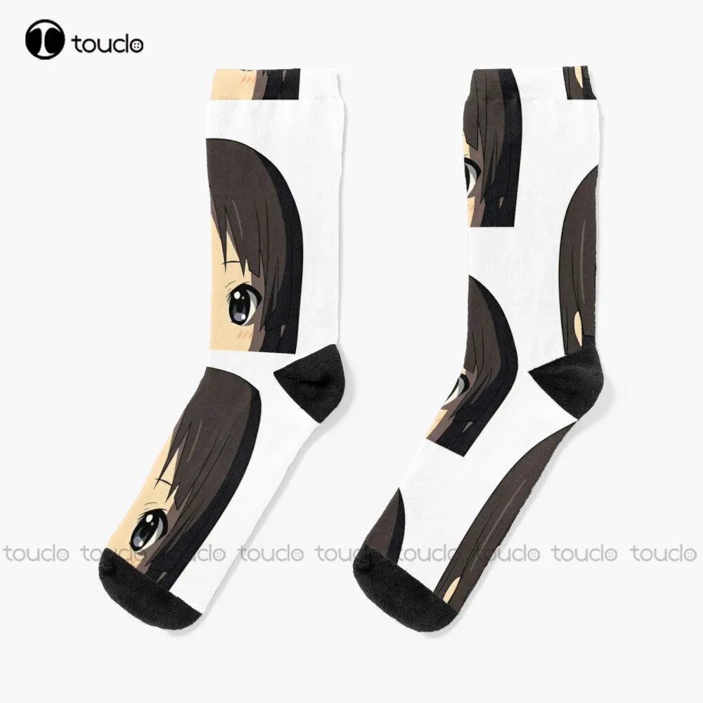 

Mio Akiyama Peeker K-On! Забавные мужские носки, индивидуальные, унисекс, подростковые, Молодежные носки для мужчин и женщин с цифровым принтом 360 °