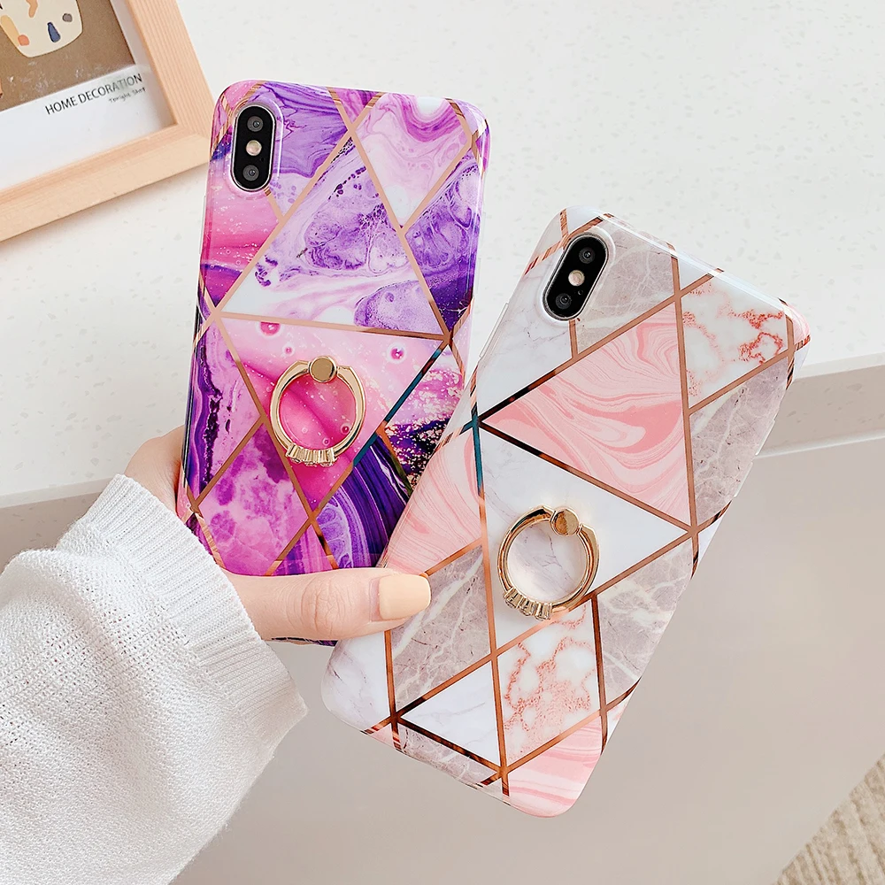 Геометрический мраморный чехол для iPhone 7 Чехол XS Max мягкий силиконовый XR 6s 8 Plus 6 X |