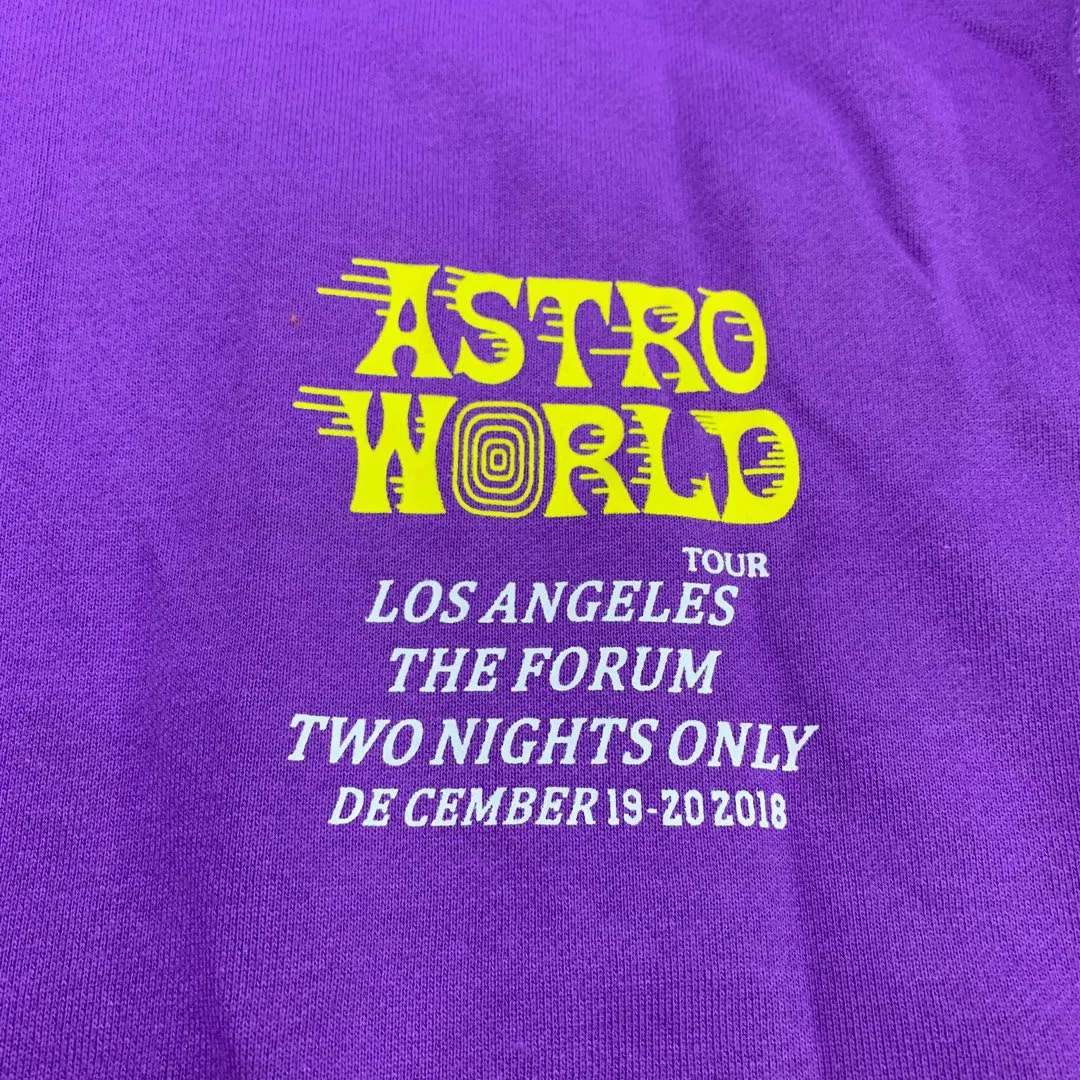 

TRAVIS SCOTT Astroworld L.A Exclusive Women Men Purple Hoodies Sweatshirts Hiphop Streetwear Oversized Hoody Hoodie Pullover