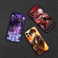 anime genshin impact phone case for iphone 11 12 13 pro max mini 6s 7 8 plus x xr xs se 2020 matte soft silicone cover shell