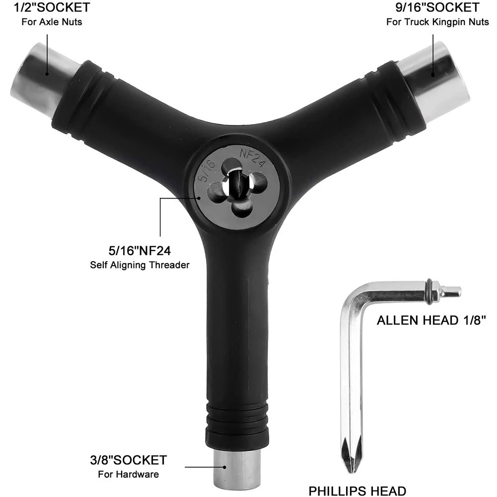 

Skateboard Tool Y Type 25mm Screw Skateboard Wrench Skate Tool Screwdriver Socket Multi-Functional Skateboard Skate Tool