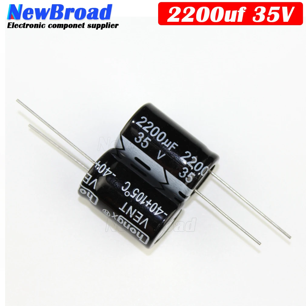 10PCS Original aluminum electrolytic capacitor 2200UF 16V 25V 35V 50V 63V 80V plug-in multi specification 18*35 16*25MM | Электронные