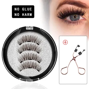 Оптовая продажа, магнитные Накладные ресницы с магнитными пинцетами, ручная работа, макияж, норковые ресницы, увеличенные ресницы, многоразовые, Прямая поставка