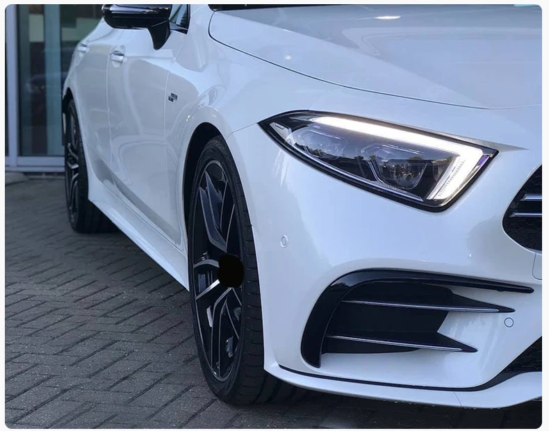Для Mercedes cls аксессуары cls c257 модифицированные передние Автомобильные наклейки на бампер противотуманные фары декоративные яркие полосы