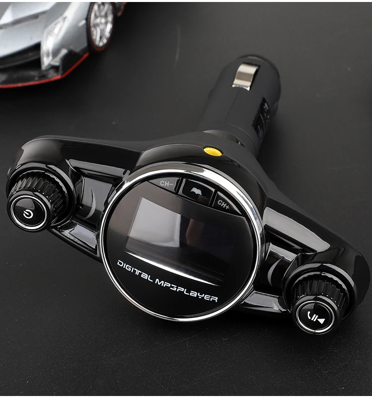 Автомобильный MP3-плеер Bluetooth 4,0 fm-передатчик аудио беспроводной автомобильный комплект поддержка 2.1A зарядка 2USB светодиодный дисплей AUX аудио вход выход