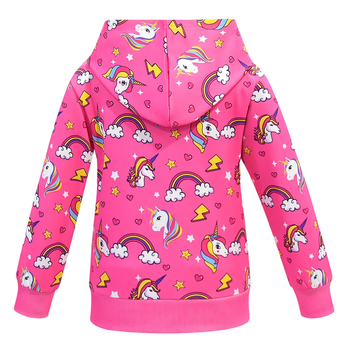 Толстовка с капюшоном для девочек мультяшным принтом детская одежда маленьких