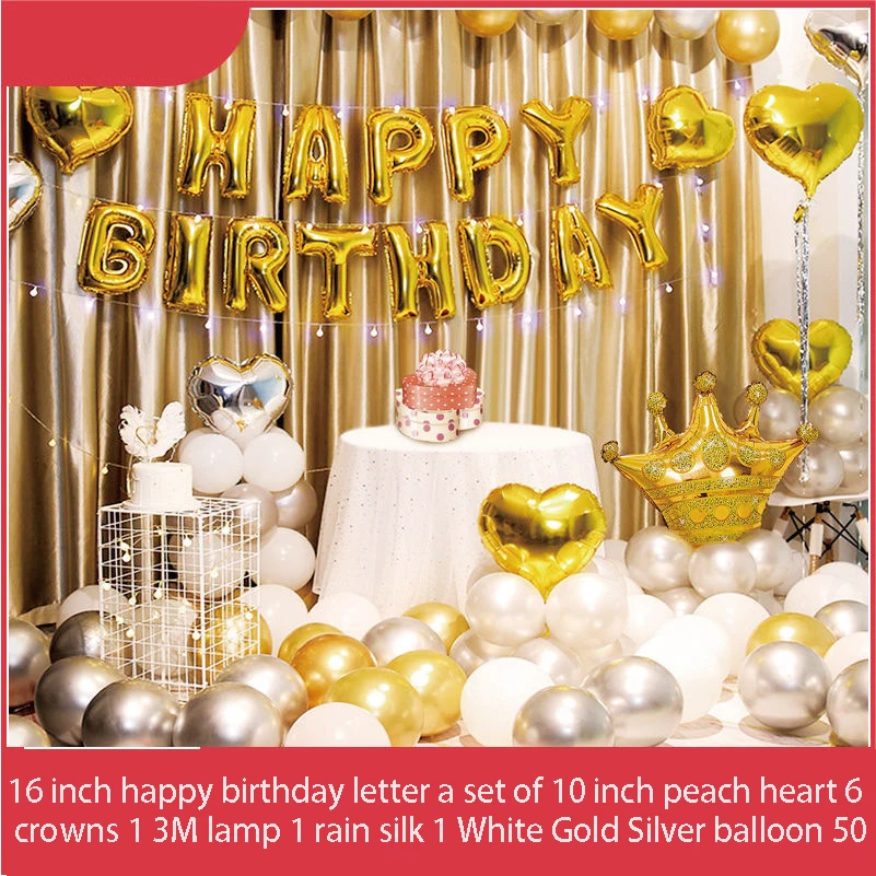 

Atmosphere Decoration Party Wedding Net Balloon Aluminum Foil Creative Cartoon 's Birthday Children Red Decorative Balloon