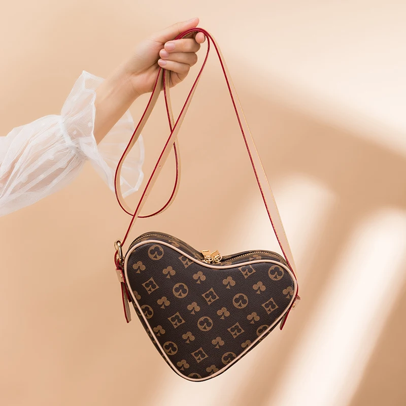 

Сумка-мессенджер женская, на одно плечо, с принтом персикового цвета