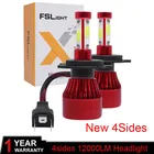 2 шт., автомобильные светодиодсветодиодный лампы H4 H7 6500K лм 12 В COB