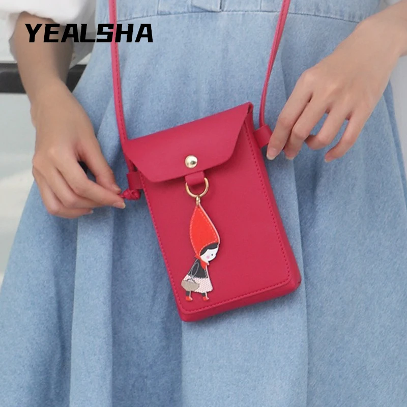 

Coin Purse Simple One-Shoulder Small Bag Cartoon Bag Lady Messenger Bag Mobile Phone Mini Female Bag Vertical