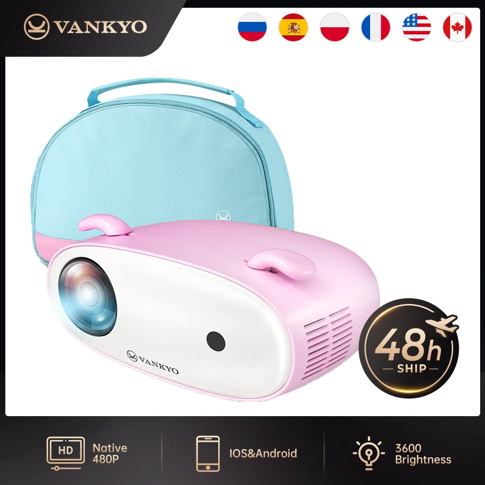 Мини проектор VANKYO S240 с поддержкой дисплея 1080P 300 дюйма портативный совместимый со