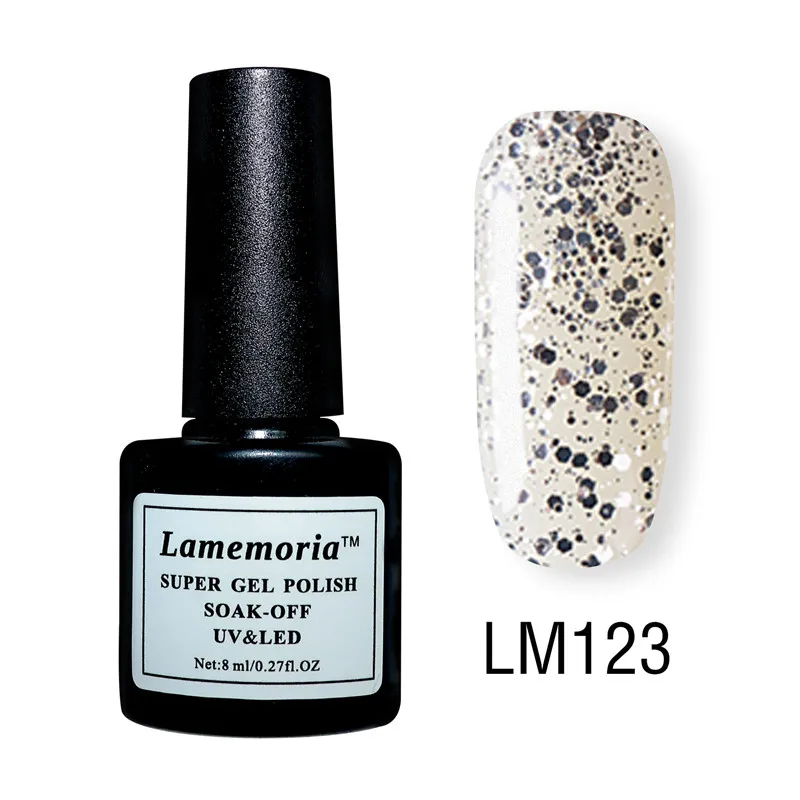 Ламемория 8 мл голографический Блестящий Гель лак для ногтей УФ гель лазер
