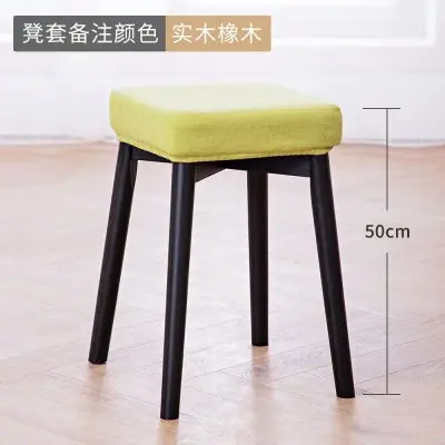 

Restaurant square stool cork high stool home economic simple modern wood Nordic fashion creative makeup single stool