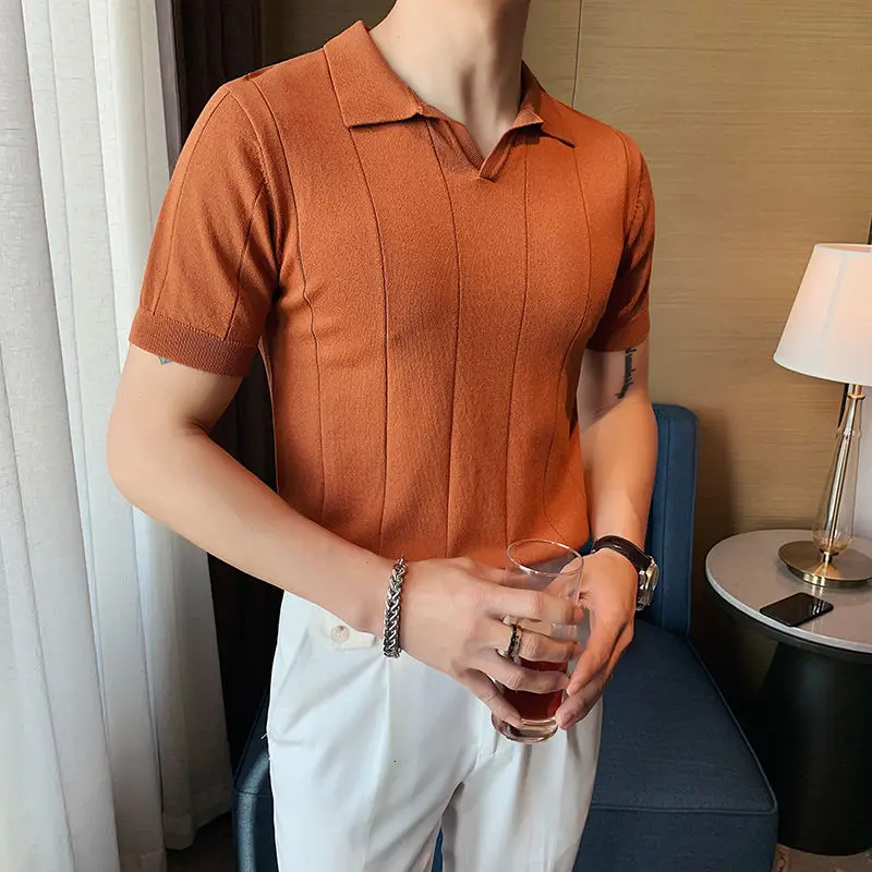 

2021 Summer Casual Breathable Polos Para Hombre M-3XL New Korean Men's Polo Shirt Short Sleeve Polo Shirt Men Slim Fit Shirt