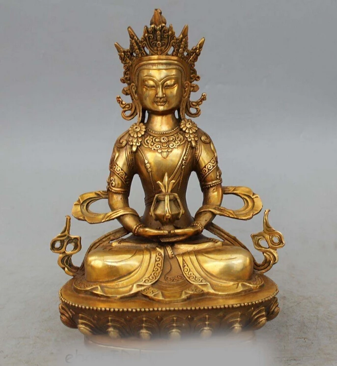 802 + 9 &quotКитайский тибетский буддизм бронзовый позолоченный Гуаньинь manjuist Bodhisattva