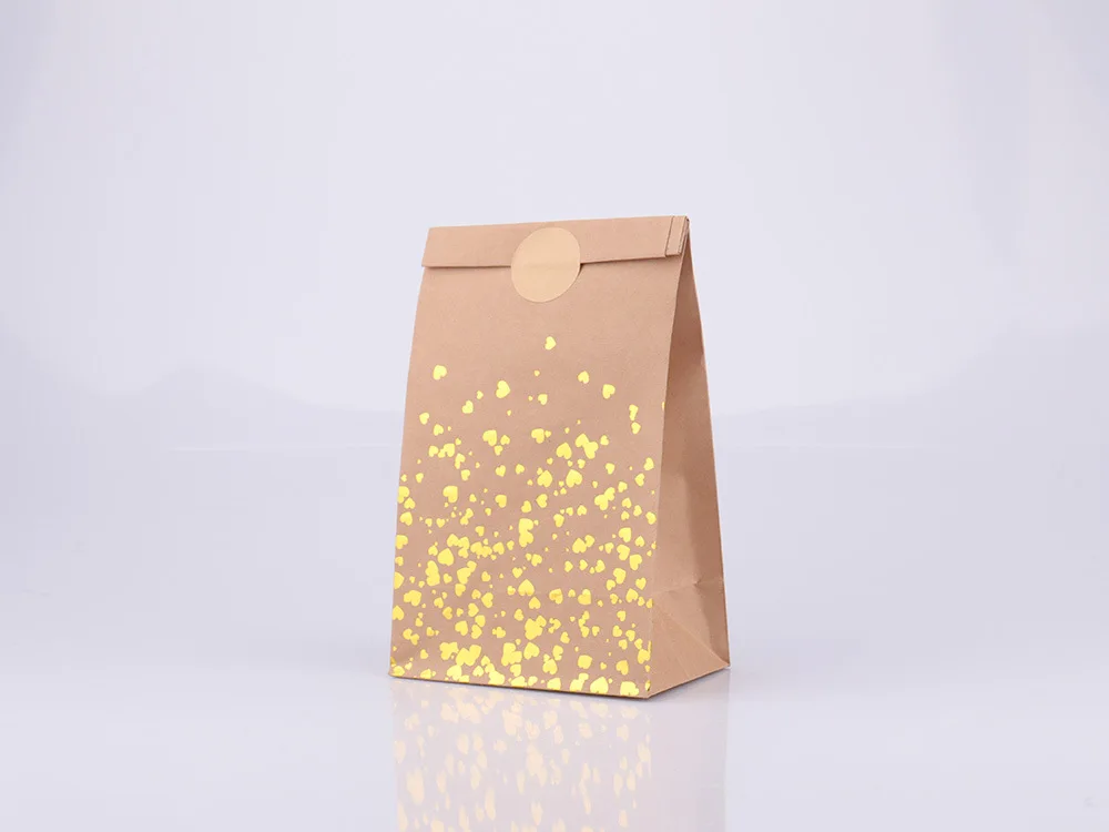 10 PCS kraft paper gift bag Candy cookies kraft paper bags gift packing Wedding home Party birthday gift packaging cat pattern images - 6