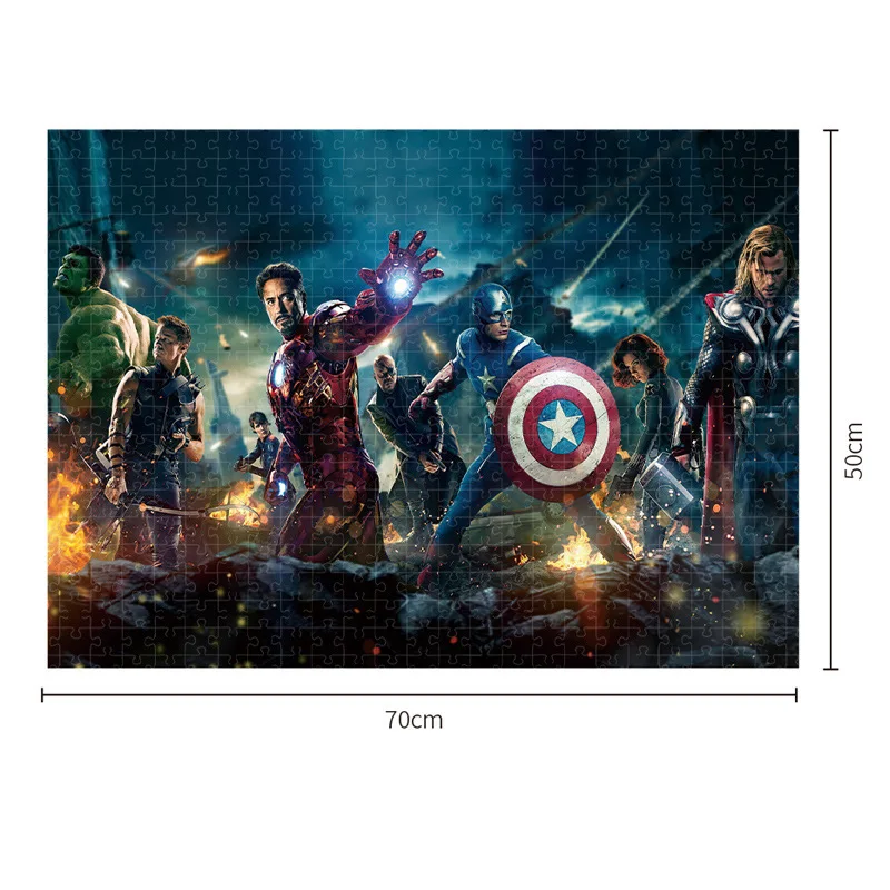 Новинка 1000 шт. пазл из бумаги Marvel Мстители для взрослых декомпрессия