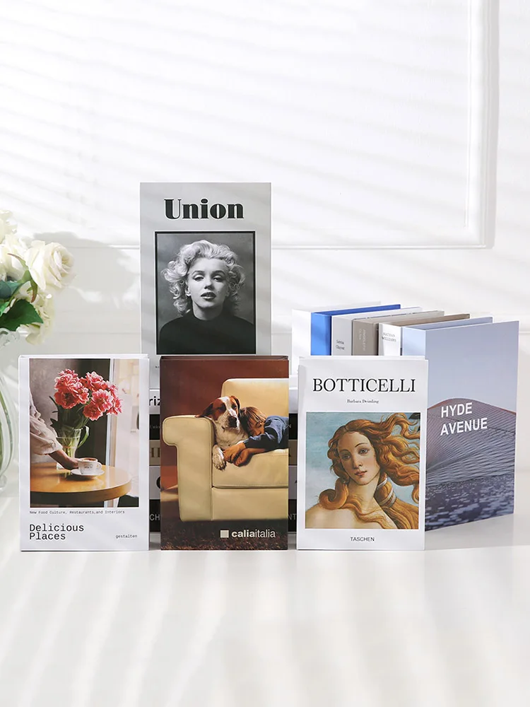 

Fake Book Luxury Decoration Nordic Style Creative Home Decoration Accessories Study Living Room Desk Crafts Hotel Model Artwork