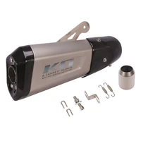 38 51mm inlet exhaust pipe with heat shiled modified muffler end tips fit on universal motorcycle dirt street bike atv
