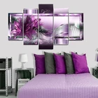 Красивая Картина на холсте с цветами, 5 шт., холст с лилиями, постер для украшения гостиной, художественные принты, домашний декор, настенные картины