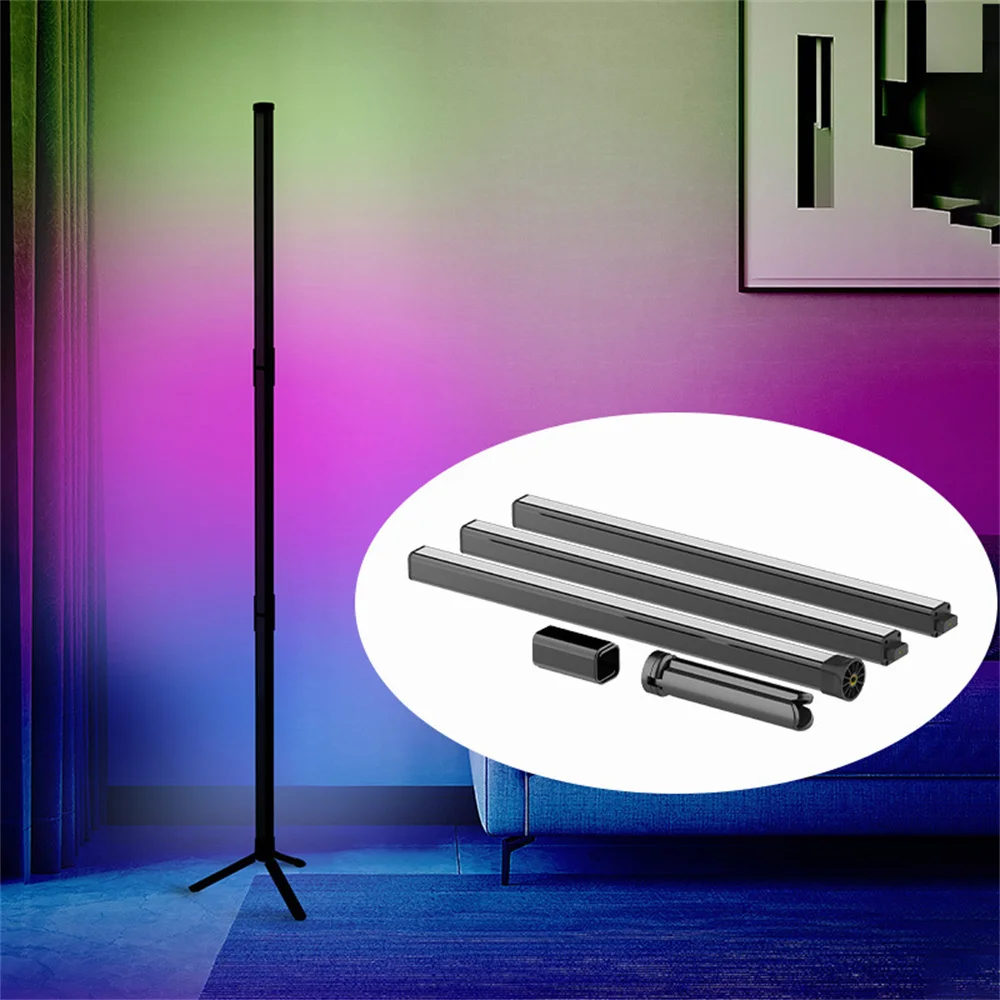 

Modern Minimal RGB Floor Lamp for Living Room Decoration,Colorful Corner Standing Light Living Room Indoor Lighting Fixtures