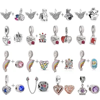 2pcslot 11new bright heart pendant angel wings diy jewelry accessories making brand men and women bracelets necklaces gifts