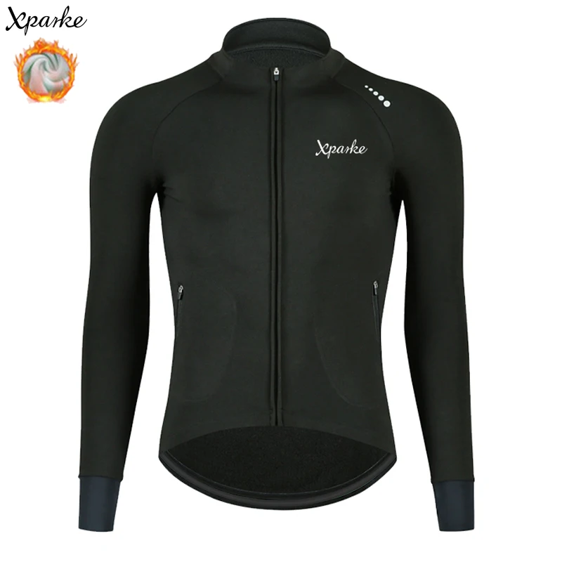 

Xparke Мужская велосипедная Джерси, велосипедная одежда, зимняя куртка, теплое флисовое пальто с длинным рукавом, светоотражающая велосипедная куртка для горного велосипеда