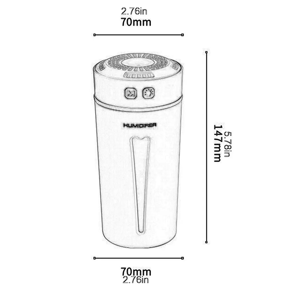 

Vehicle Household Usb Charging Mini Night Light Kxb-1 260ml Timed Power Failure Low Noise Fine Spray Humidifier
