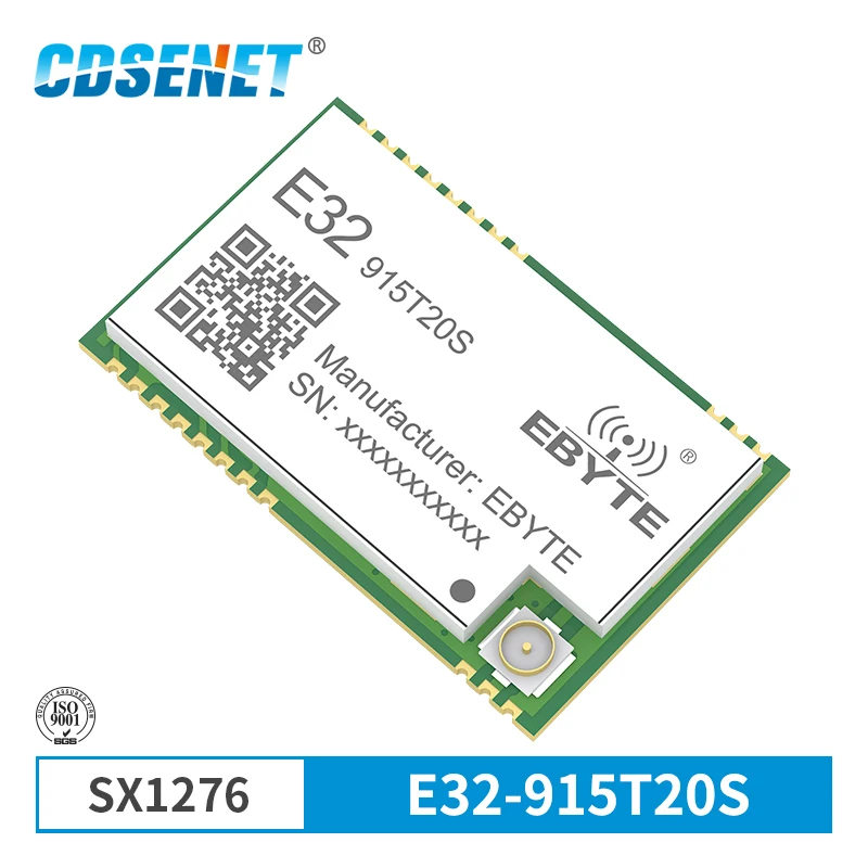 

SX1276 915 МГц 100 мВт SMD беспроводной модуль приемопередатчика E32-915T20S 915 МГц TTL 2000 м передатчик большого радиуса действия SX1278 SMD приемник