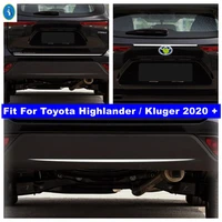 car accessory rear tail trunk door lid upper tailgate overlay strip cover trim bright silver for toyota highlander 2020 2022